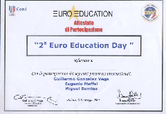 Attestato di partecipazione 2 Euro Education Day